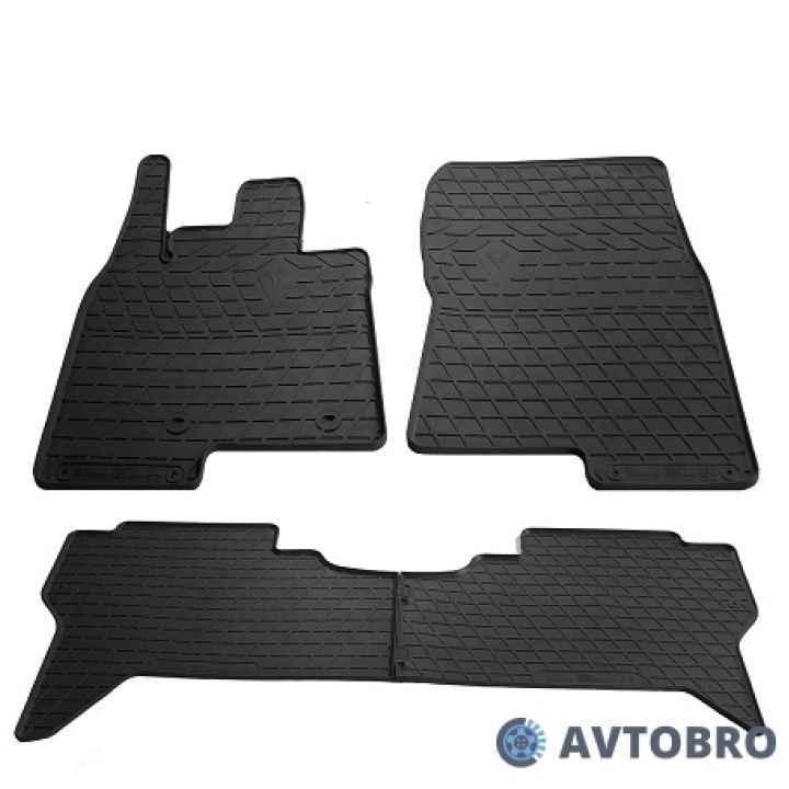 Коврики в салон для Mitsubishi Pajero Wagon 4 '07-, резиновые черные (Stingray)