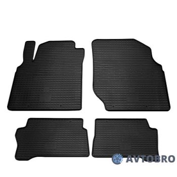 Коврики в салон для Nissan Almera '00-06, резиновые черные (Stingray)
