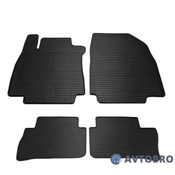 Коврики в салон для Nissan Tiida '05-14, резиновые черные (Stingray)