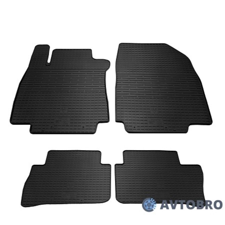Коврики в салон для Nissan Tiida '05-14, резиновые черные (Stingray)