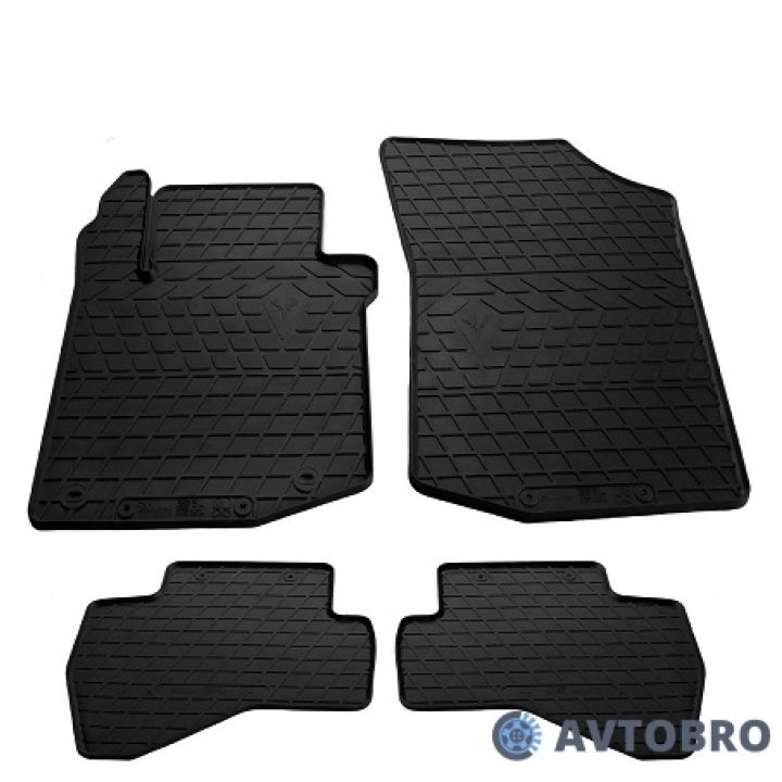 Коврики в салон для Peugeot 107 '09-14, резиновые черные (Stingray)
