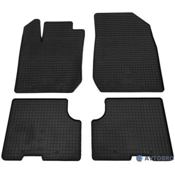 Коврики в салон для Renault Logan '13-, резиновые черные (Stingray)