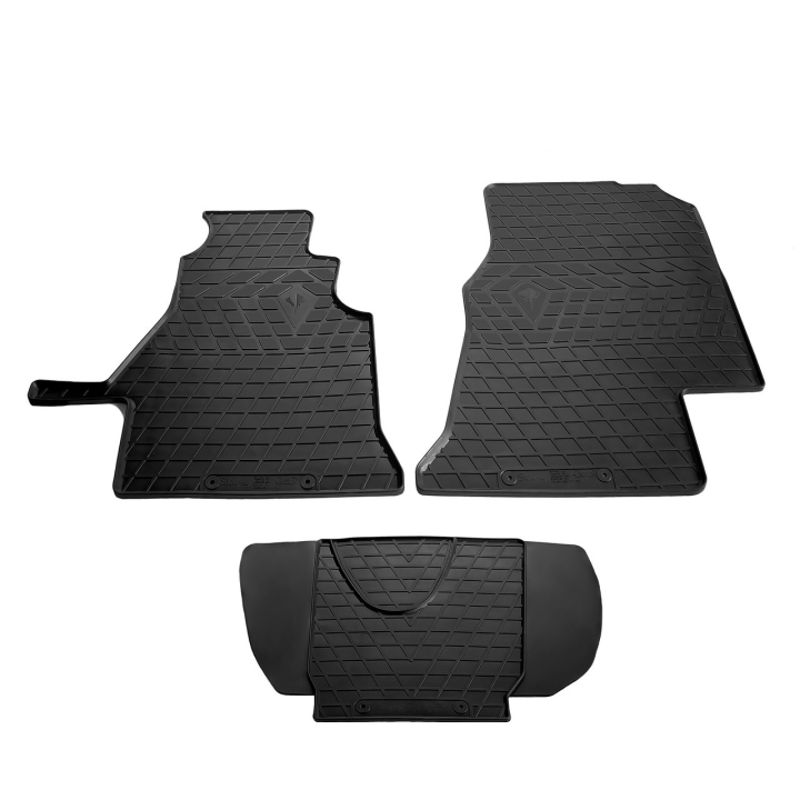 Коврики в салон для Volkswagen LT '96-06 (1+2), резиновые черные (Stingray)