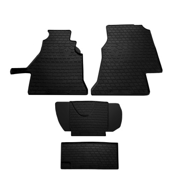 Коврики в салон для Volkswagen LT '96-06 (1+1), резиновые черные (Stingray)
