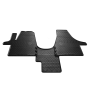 Коврики в салон для Volkswagen Transporter T5 '03-15 (1+1), резиновые черные (Stingray)