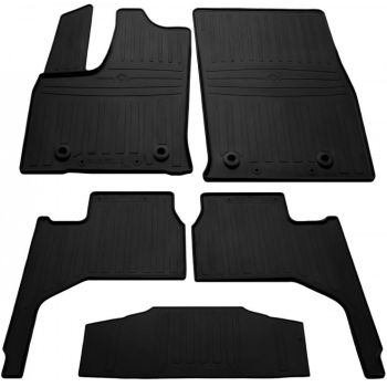 Коврики в салон для Toyota Land Cruiser 300 '21-, резиновые черные (Stingray)