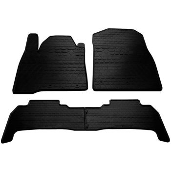 Коврики в салон для Toyota Land Cruiser 200 '07-, резиновые черные (Stingray)