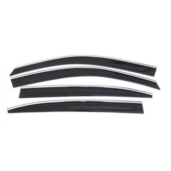 Дефлекторы окон для BMW 5 E39 '96-03 седан (с хром молдингом), (Cobra Tuning)