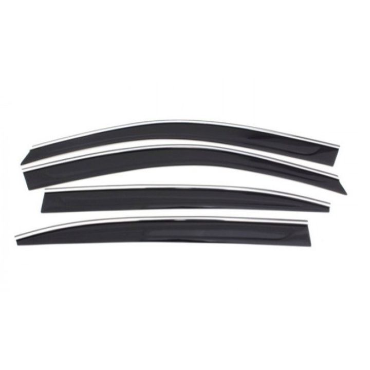 Дефлекторы окон для BMW 5 E39 '96-03 седан (с хром молдингом), (Cobra Tuning)