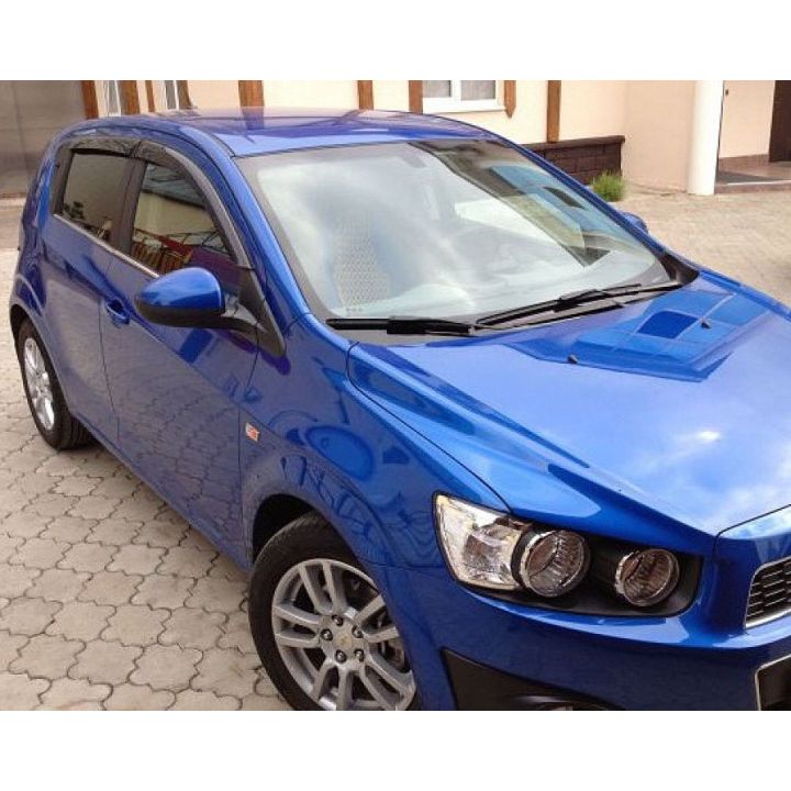 Дефлекторы окон для Chevrolet Aveo '11-, хетчбек, (Cobra Tuning)