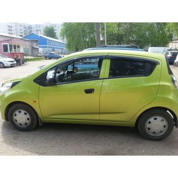 Дефлекторы окон для Chevrolet Spark '11-, (Cobra Tuning)