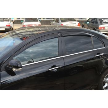 Дефлекторы окон для Geely Emgrand EC7 '11-, седан (Cobra Tuning)