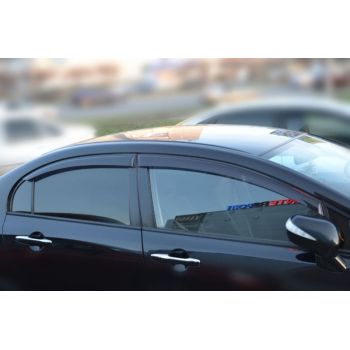 Дефлекторы окон для Honda Civic 4D '06-12, седан (Cobra Tuning)