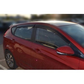 Дефлекторы окон для Hyundai Accent (Solaris) '11-17, хетчбек (Cobra Tuning)
