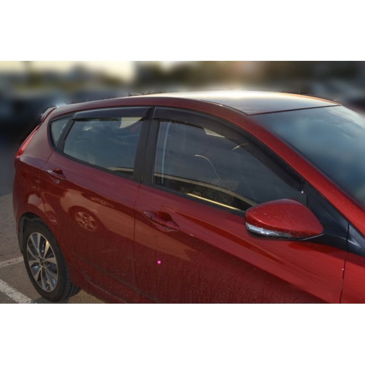 Дефлекторы окон для Hyundai Accent (Solaris) '11-17, хетчбек (Cobra Tuning)