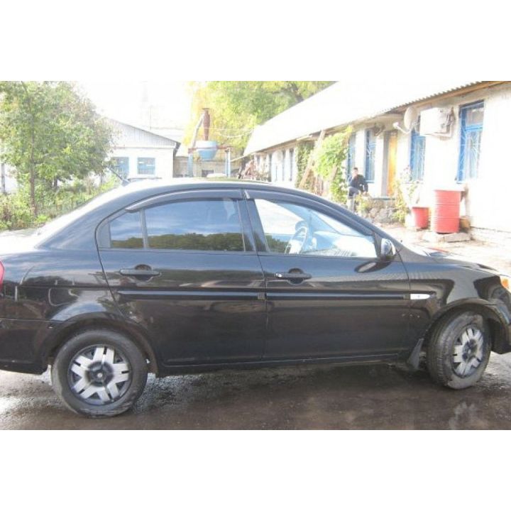 Дефлекторы окон для Hyundai Accent '06-10, (Cobra Tuning)