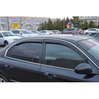 Дефлекторы окон для Hyundai Sonata '01-05, (Cobra Tuning)