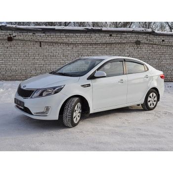 Дефлекторы окон для Kia Rio '11-, седан (Cobra Tuning)