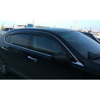 Дефлекторы окон для Lexus LS 460 / 600h '06-12, Long (Cobra Tuning)