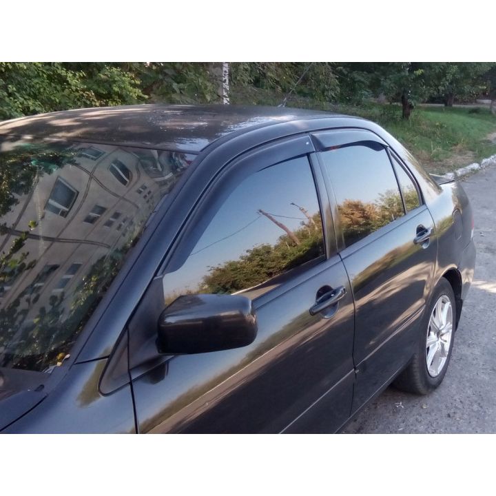 Дефлекторы окон для Mitsubishi Lancer 9 '04-09, седан (Cobra Tuning)