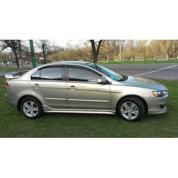 Дефлекторы окон для Mitsubishi Lancer X (10), Evo X, Sb '07-, (Cobra Tuning)