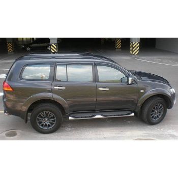 Дефлекторы окон для Mitsubishi Pajero Sport '08-16, (Cobra Tuning)