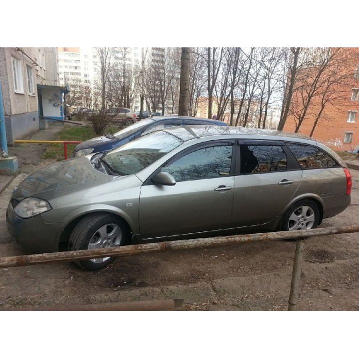 Дефлекторы окон для Nissan Primera '02-08, универсал (Cobra Tuning)