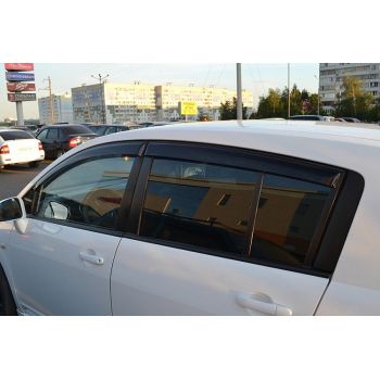 Дефлекторы окон для Nissan Tiida '05-14, (Cobra Tuning)