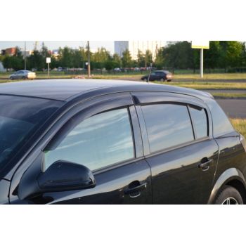 Дефлекторы окон для Opel Astra H '04-15, хетчбек (Cobra Tuning)