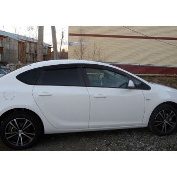 Дефлекторы окон для Opel Astra J '12-, седан (Cobra Tuning)