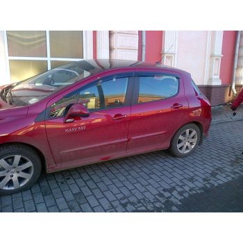 Дефлекторы окон для Peugeot 308 '08-13, хетчбек (Cobra Tuning)