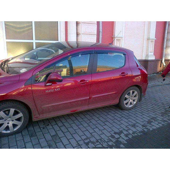 Дефлекторы окон для Peugeot 308 '08-13, хетчбек (Cobra Tuning)