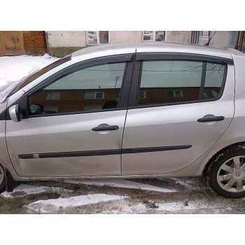 Дефлекторы окон для Renault Clio 3 '05-12, (Cobra Tuning)