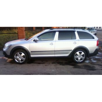 Дефлекторы окон для Skoda Octavia A5 '05-13, универсал (Cobra Tuning)