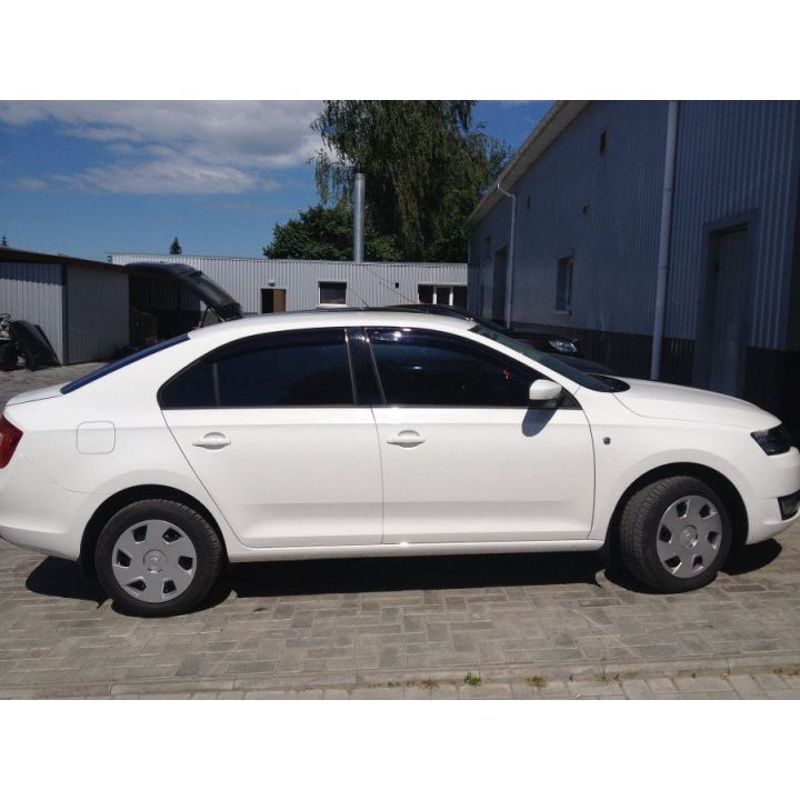 Дефлекторы окон для Skoda Rapid '13-, (Cobra Tuning)