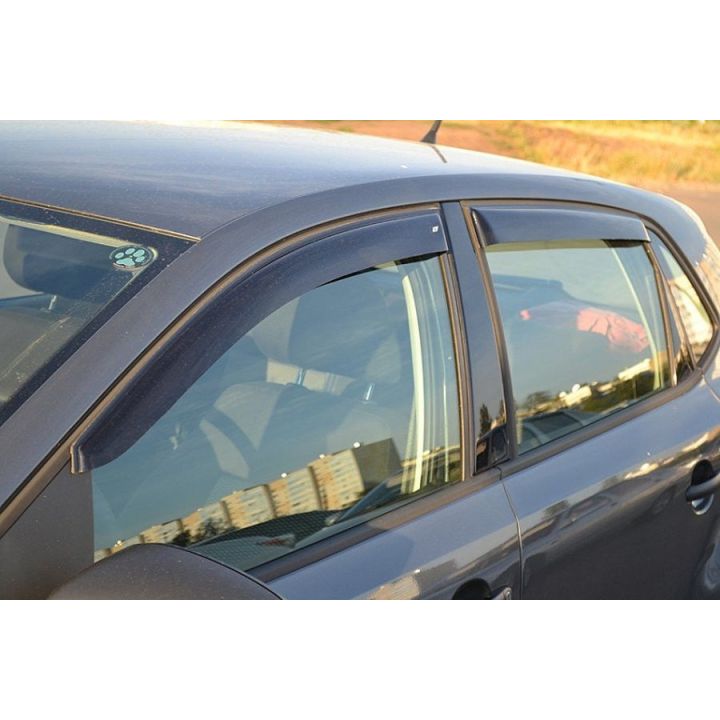 Дефлекторы окон для Volkswagen Polo '09-17, хетчбек 5d (Cobra Tuning)