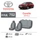 Авточехлы для салона Toyota Corolla '16-18 бугры, из экокожи Eco Prestige (Элегант)