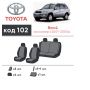 Авточехлы для салона Toyota RAV4 2001-2006, из экокожи Eco Prestige (Элегант)