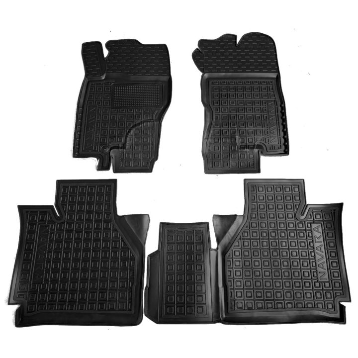 Коврики в салон для Nissan Navara D40 '05-14, резиновые (AVTO-Gumm)