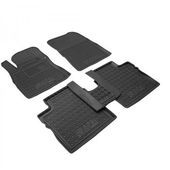 Коврики в салон для Nissan Versa '13-19, резиновые (AVTO-Gumm)