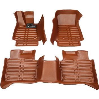 Коврики в салон для BMW 3 F30 '12-19 экокожа, коричневые (Skopa)