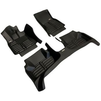 Коврики в салон для BMW 5 F10 / 11 '10-16 экокожа, черные (Skopa)