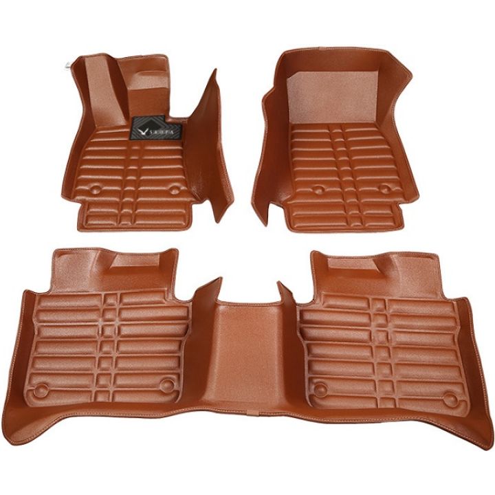 Коврики в салон для BMW 5 F10 / 11 '10-16 экокожа, коричневые (Skopa)