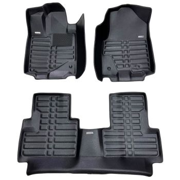 Коврики в салон для Mitsubishi Lancer X (10), Evo X, Sb '07-, из экокожи черные (Skopa)